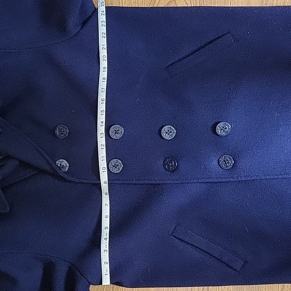 BOSA LE COLLEZIONI Boiled Wool Peacoat 10 Button Blue Vintage MADE IN RUSSIA - Picture 9 of 10